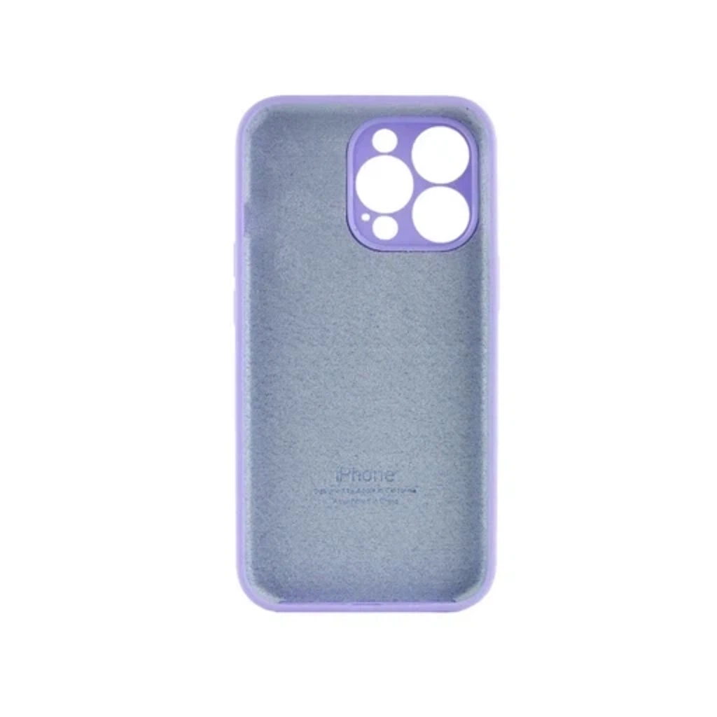 Чехол Silicone Case с закрытым низом и защитой камеры для Iphone 13 Pro Max (Квадратные грани)